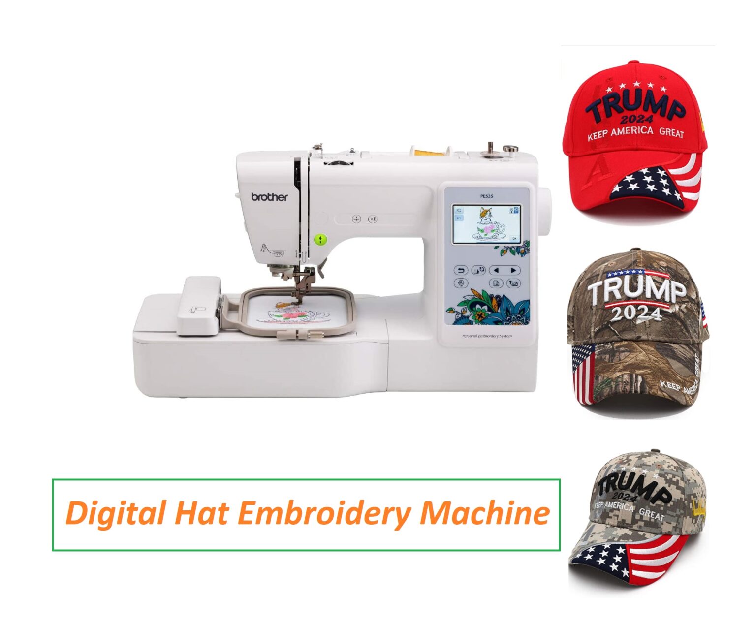 Details About Digital Hat Embroidery Machine Embroidery Machine World
